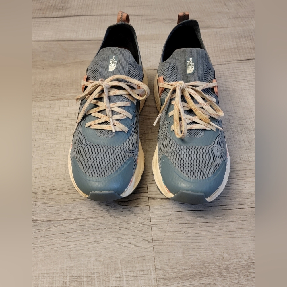 The North Face Blue And Tan Athletic Shoes